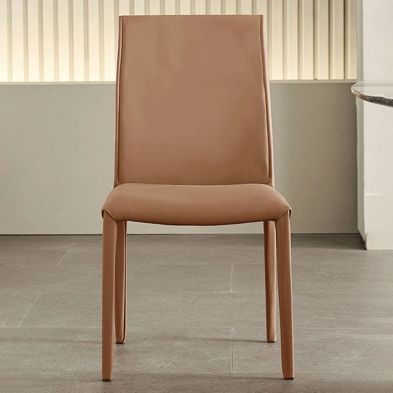 Moderne lederen eetkamerstoelen Metalen eetkamerstoelen voor gebruik restaurants Clearhalo