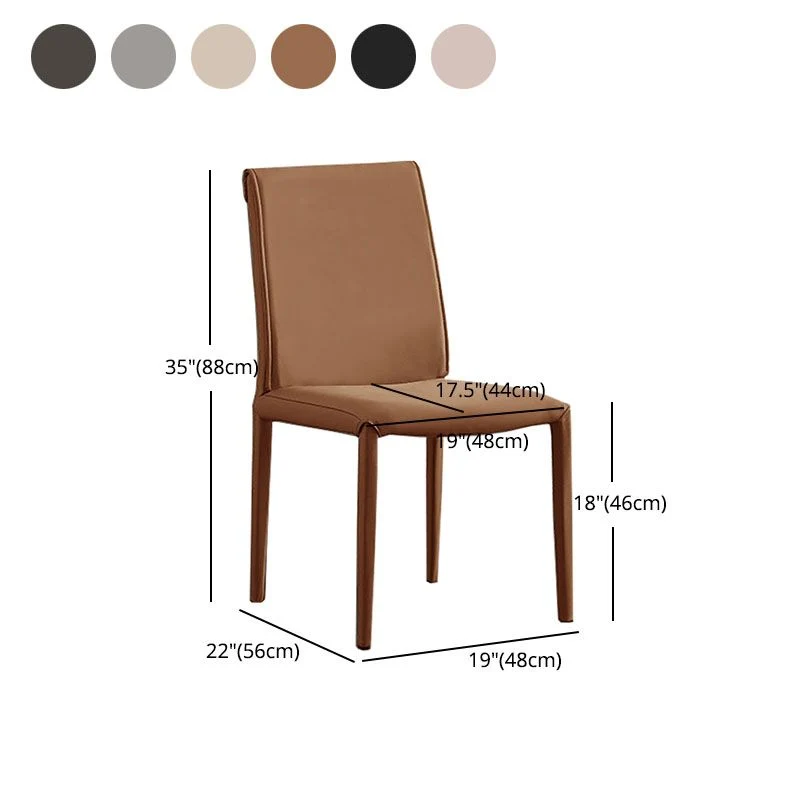 Moderne lederen eetkamerstoelen Metalen eetkamerstoelen voor gebruik restaurants Clearhalo