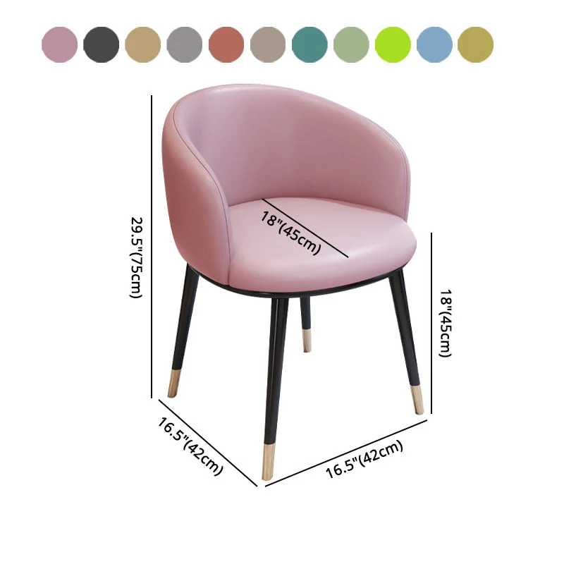 Moderne lederen fauteuil de slaapkamer, matte afwerking, eetkamerstoel met stevige rugleuning Clearhalo