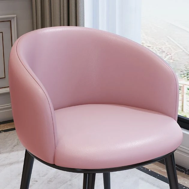 Moderne lederen fauteuil de slaapkamer, matte afwerking, eetkamerstoel met stevige rugleuning Clearhalo