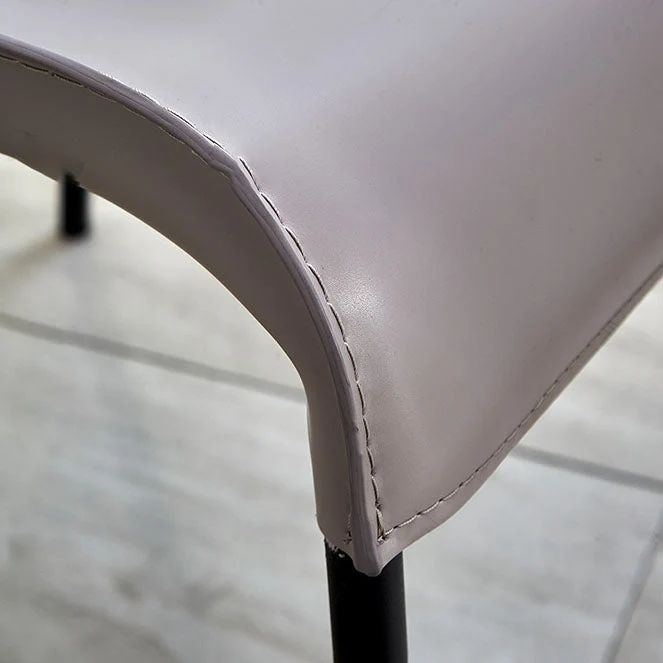 Moderne leren eetkamerstoel Restaurant stoel met stevige rugleuning en armleuning Clearhalo