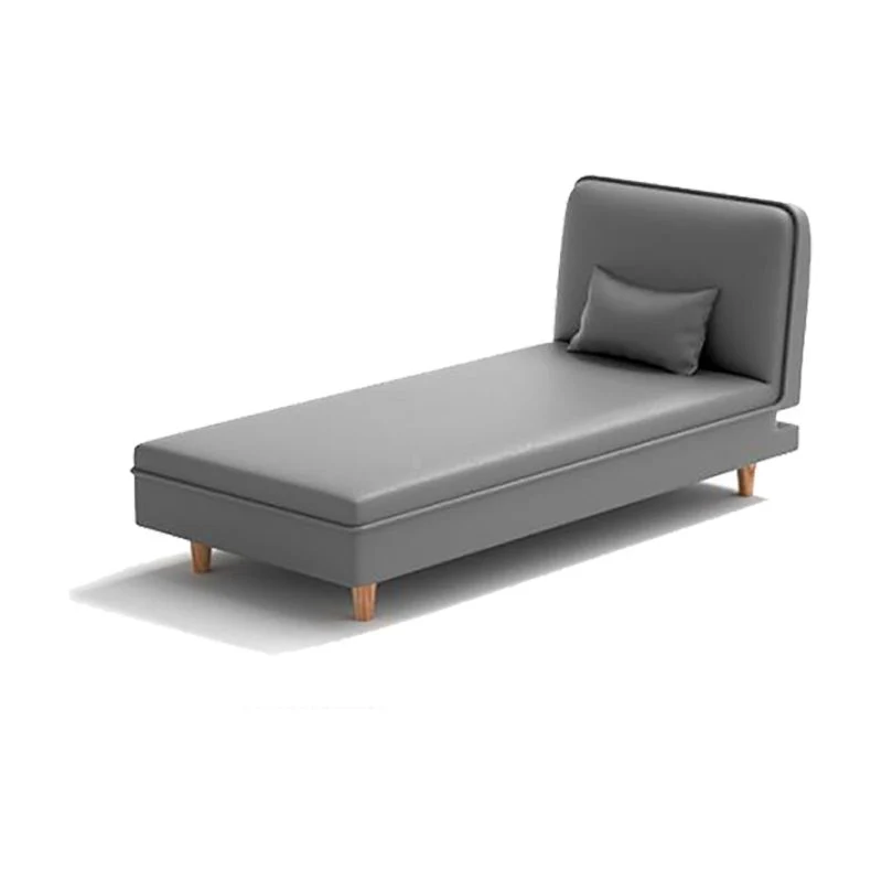 Moderne liggende armloze chaise stoel van stof/kunstleer met accent Clearhalo