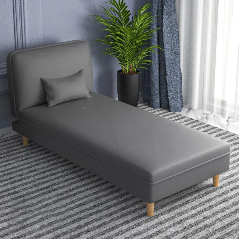 Moderne liggende armloze chaise stoel van stof/kunstleer met accent Clearhalo
