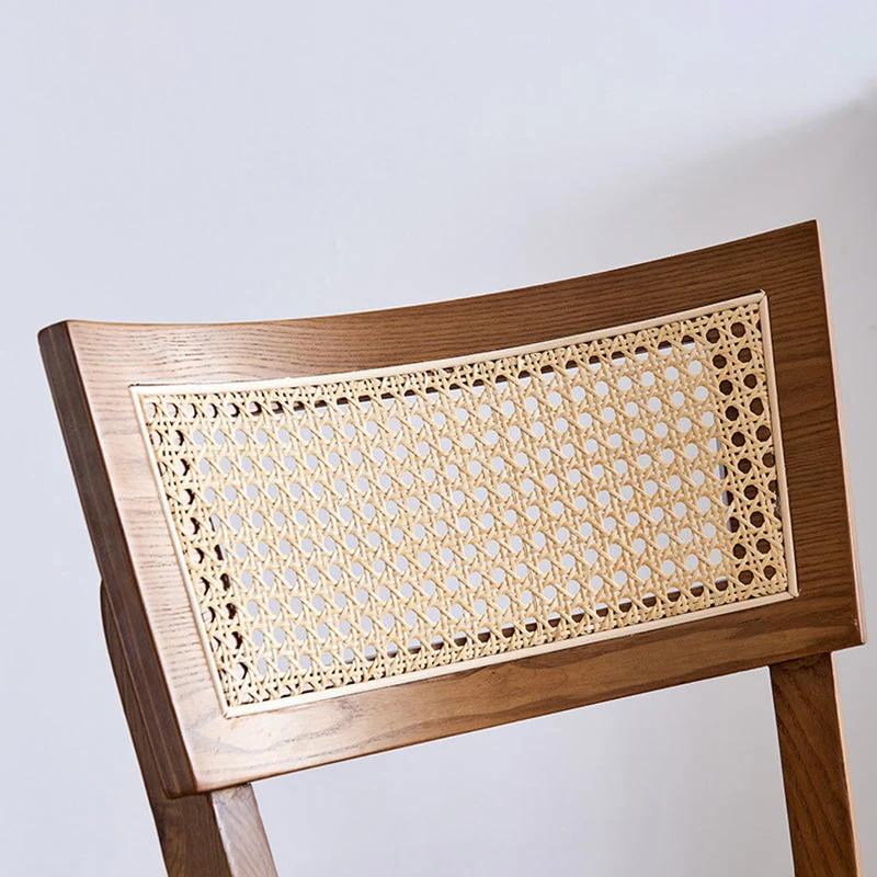Moderne massief houten barkruk met voetsteun en lage rugleuning Clearhalo