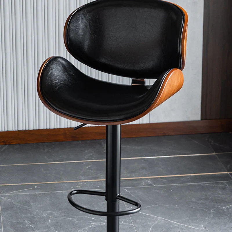 Moderne metalen barkruk met draaibare en hoogte verstelbare bistro-barkruk 32 inch Clearhalo