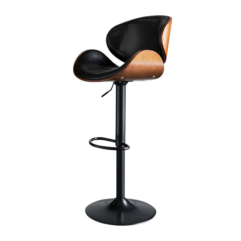 Moderne metalen barkruk met draaibare en hoogte verstelbare bistro-barkruk 32 inch Clearhalo