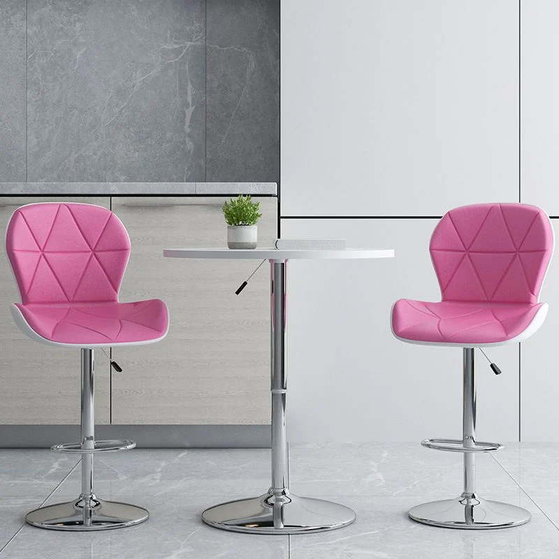 Moderne metalen barkruk van kunstleer met matte afwerking Clearhalo