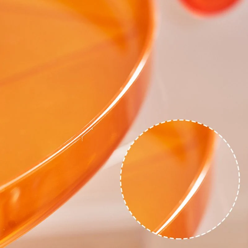 Moderne ronde bijzettafel van acryl met blad op zwenkwielen, blad 2 - bijzettafelset Clearhalo