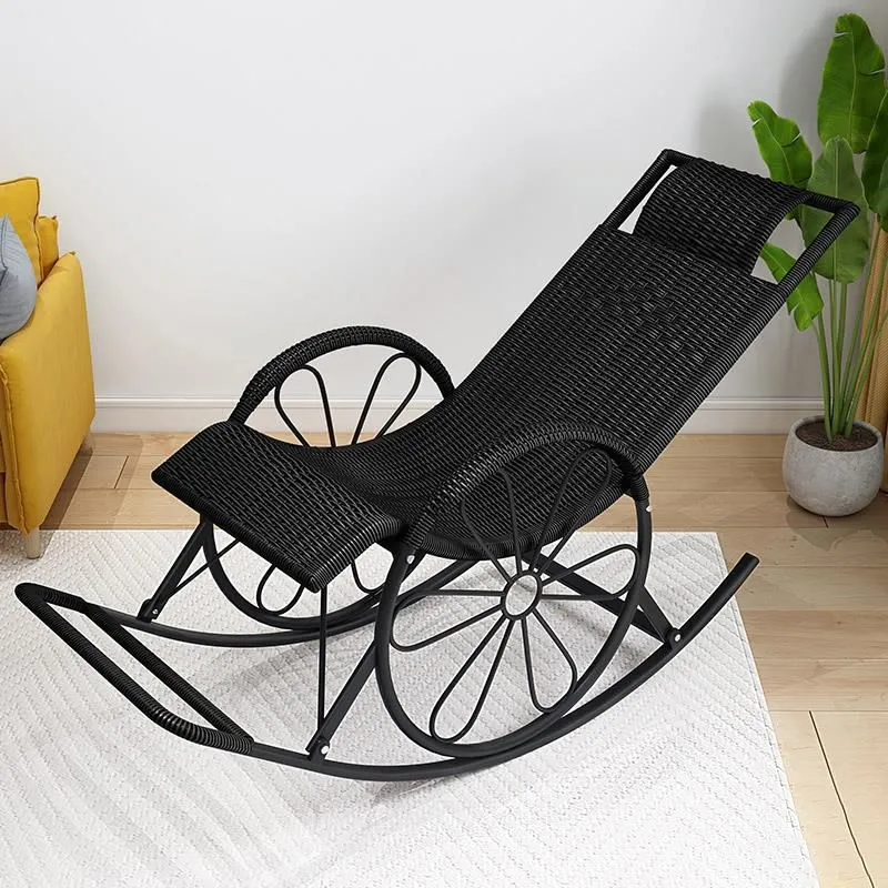 Moderne rotan schommelstoel binnenschommelstoel voor pauze Clearhalo