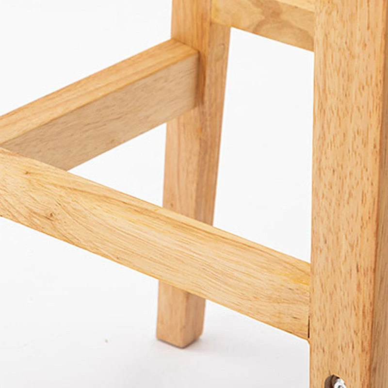 Moderne rugleuning armloze tegenkruk hout melk theewinkel barkruk met kussen Clearhalo