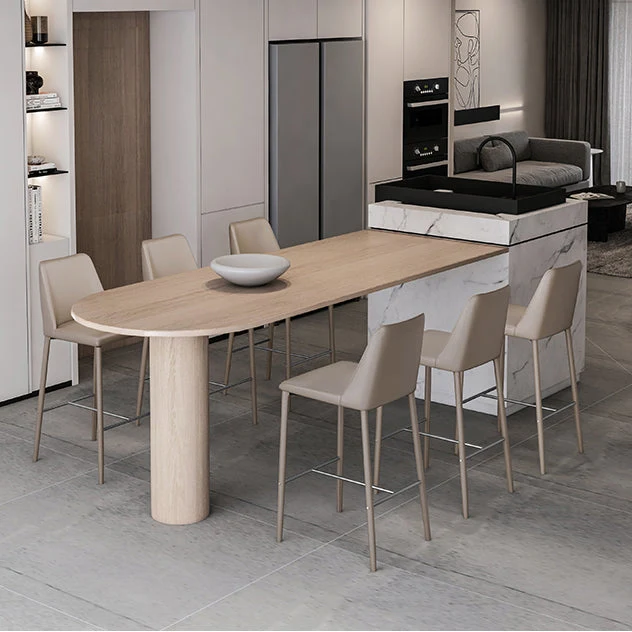 Moderne rugleuning barkruk lederen metalen basis tegenkruk voor woonkamer Clearhalo