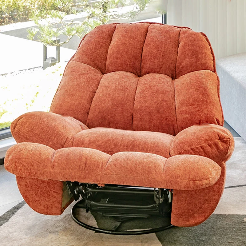 Moderne standaard fauteuil effen kleur Chenille fauteuil met zijvak Clearhalo