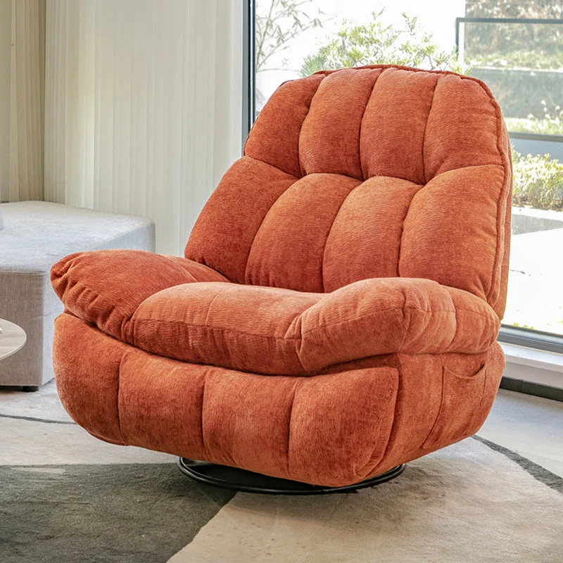 Moderne standaard fauteuil effen kleur Chenille fauteuil met zijvak Clearhalo