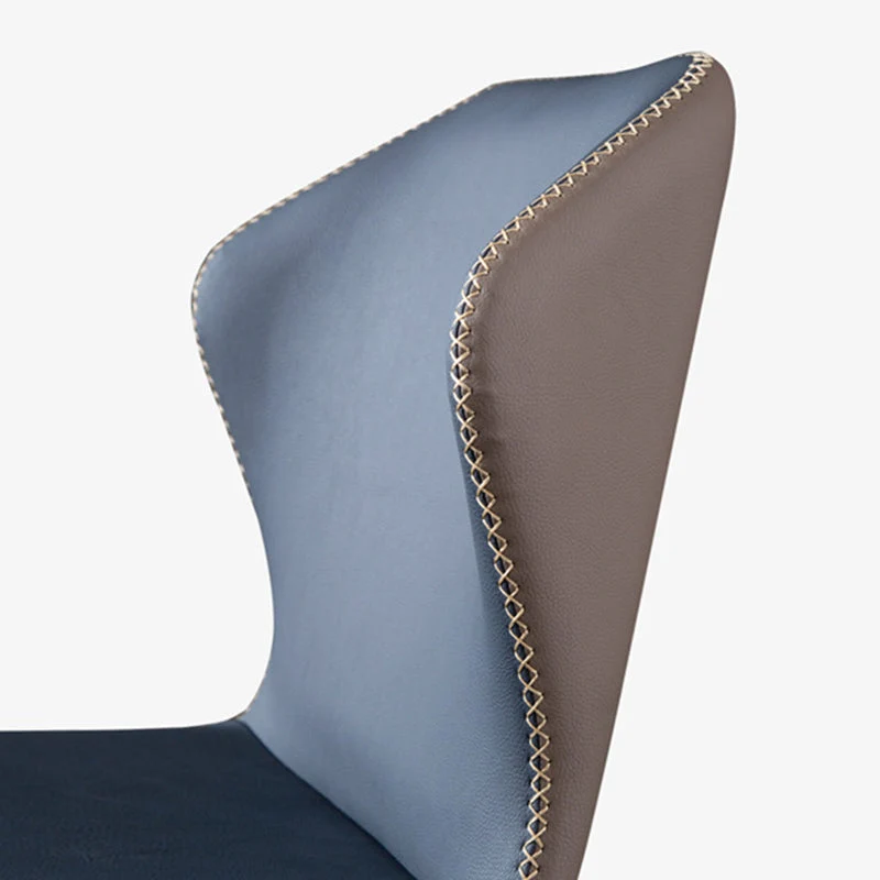 Moderne stijl armloze zijstoelen Windsor-achterstoel met metalen poten Clearhalo