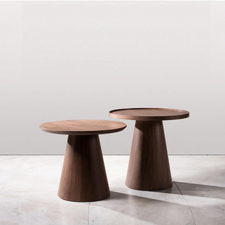 Moderne stijl bijzettafel voetstuk houten ronde bank zijaccent tafel Clearhalo