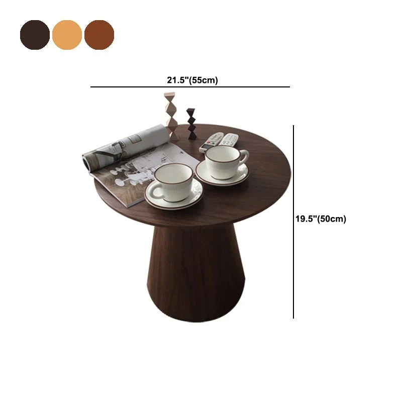 Moderne stijl bijzettafel voetstuk houten ronde bank zijaccent tafel Clearhalo