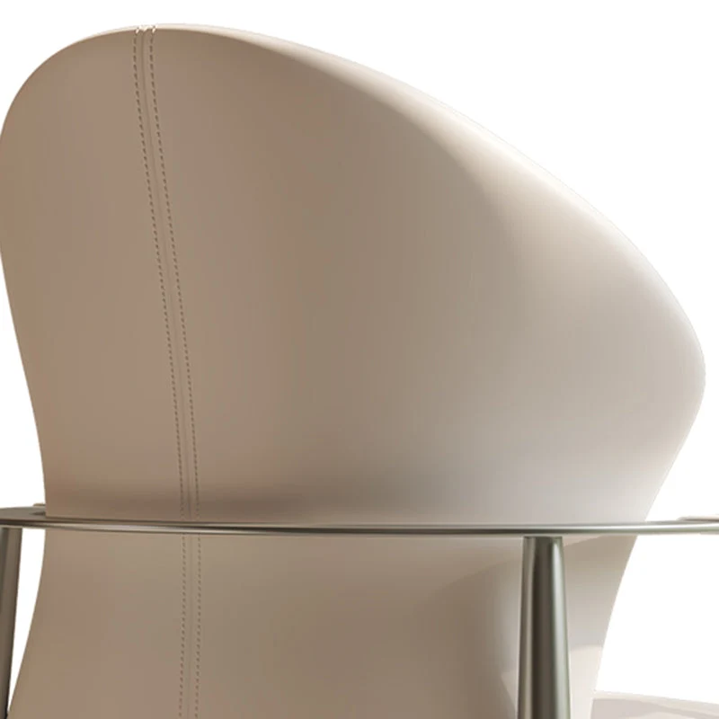Moderne stijl eetkamerstoel Arm eetkamerstoelen met metalen poten voor keuken Clearhalo