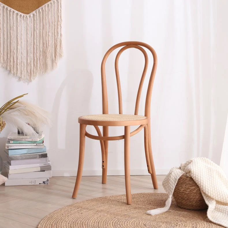 Moderne stijl eetkamerstoel Armloze stoelen met houten poten voor keuken Clearhalo
