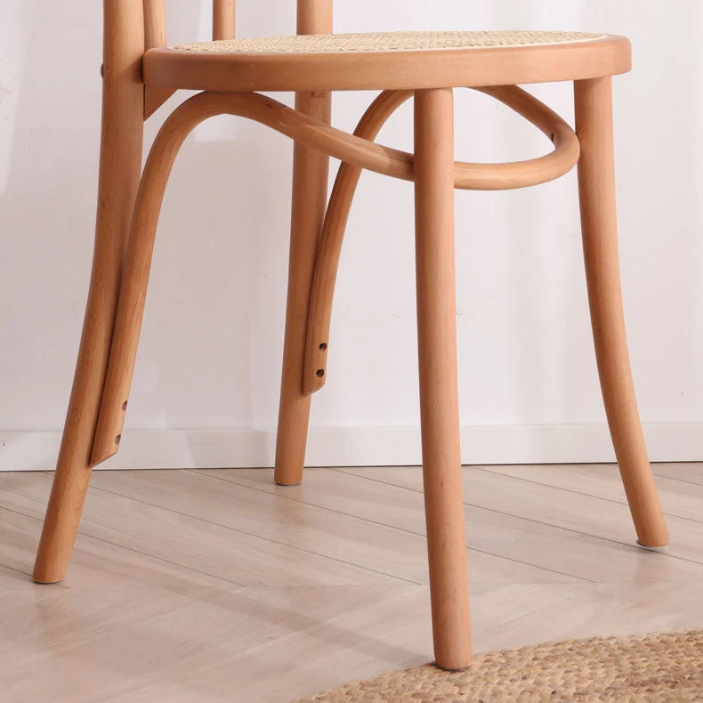 Moderne stijl eetkamerstoel Armloze stoelen met houten poten voor keuken Clearhalo