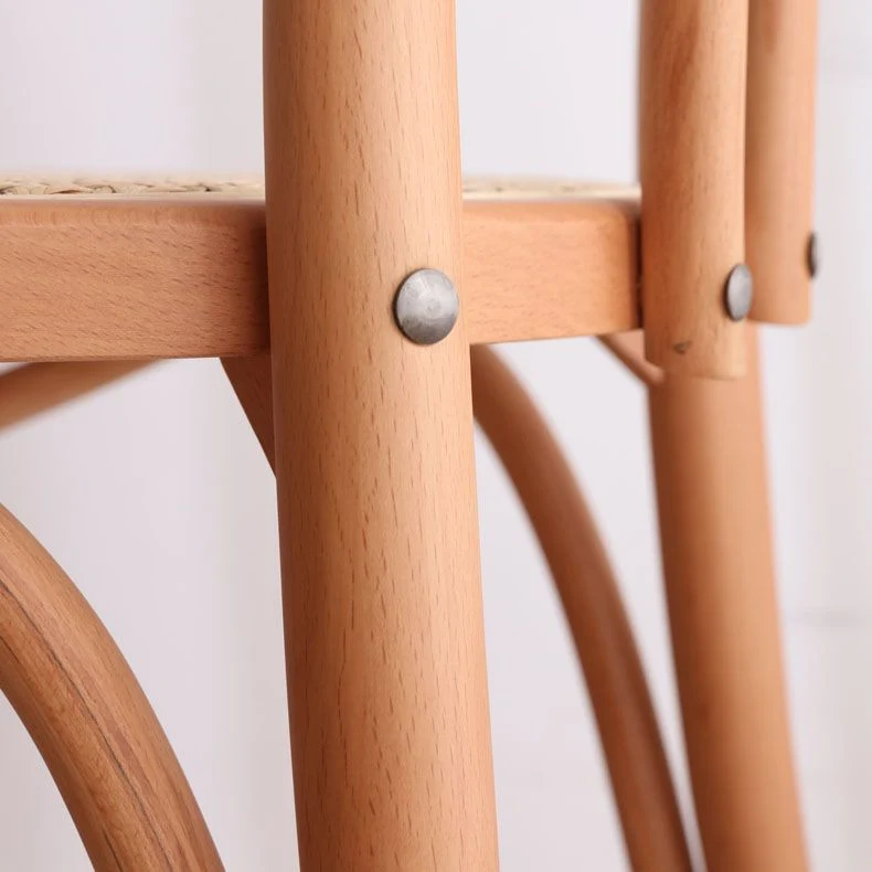 Moderne stijl eetkamerstoel Armloze stoelen met houten poten voor keuken Clearhalo