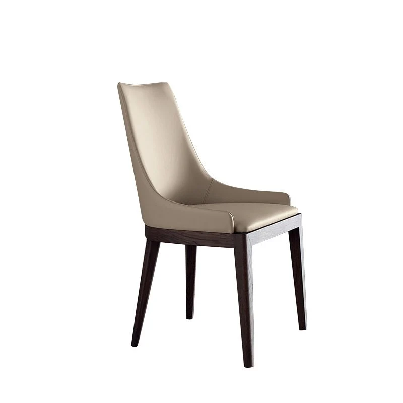 Moderne stijl kunstleer stoelen arm zijstoelen met houten poten voor thuisgebruik Clearhalo