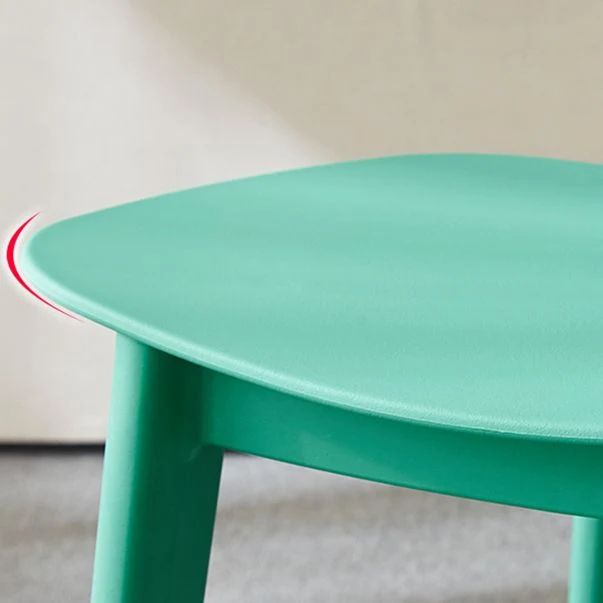 Moderne stijl kunststof eetkamerstoel met open rug voor thuis Clearhalo