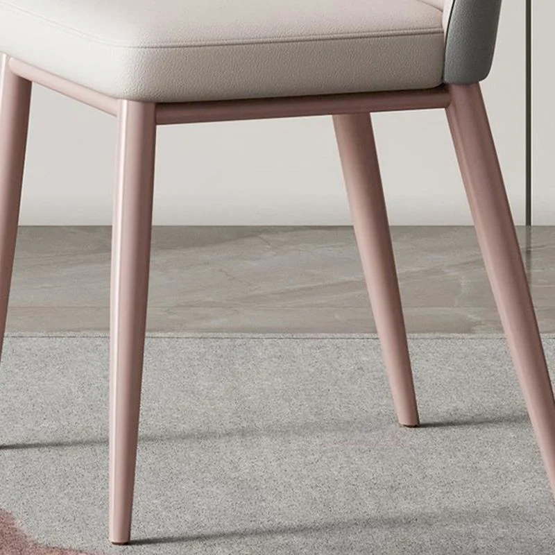 Moderne stijl PU lederen stoel Wingback eetkamerstoel voor binnen Clearhalo