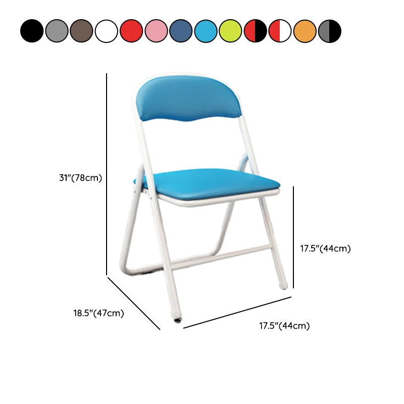 Moderne stijl metalen open rug opklapbare armloze eetkamerstoelen (set van 1/4/8) Clearhalo