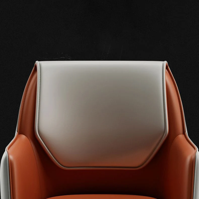 Moderne stijl Parsons fauteuil lederen eetkamerstoel voor eetkamer Clearhalo