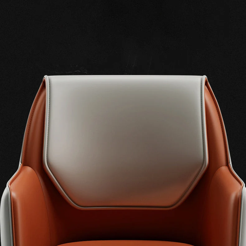Moderne stijl Parsons fauteuil lederen eetkamerstoel voor eetkamer Clearhalo