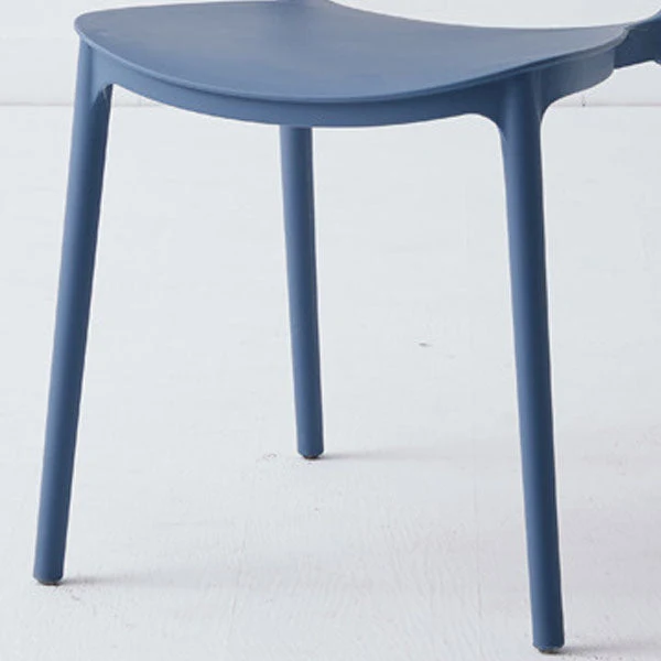 Moderne stijl stapelbare plastic stoel eetkamerstoel met open achterkant (set van 4) Clearhalo