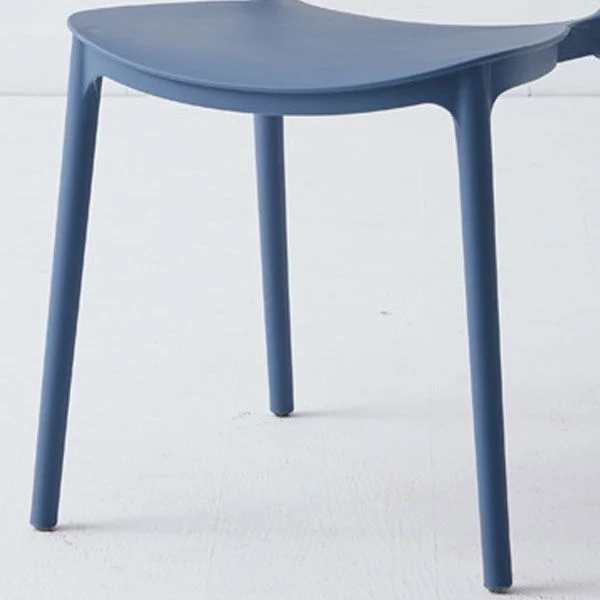 Moderne stijl stapelbare plastic stoel eetkamerstoel met open achterkant (set van 4) Clearhalo