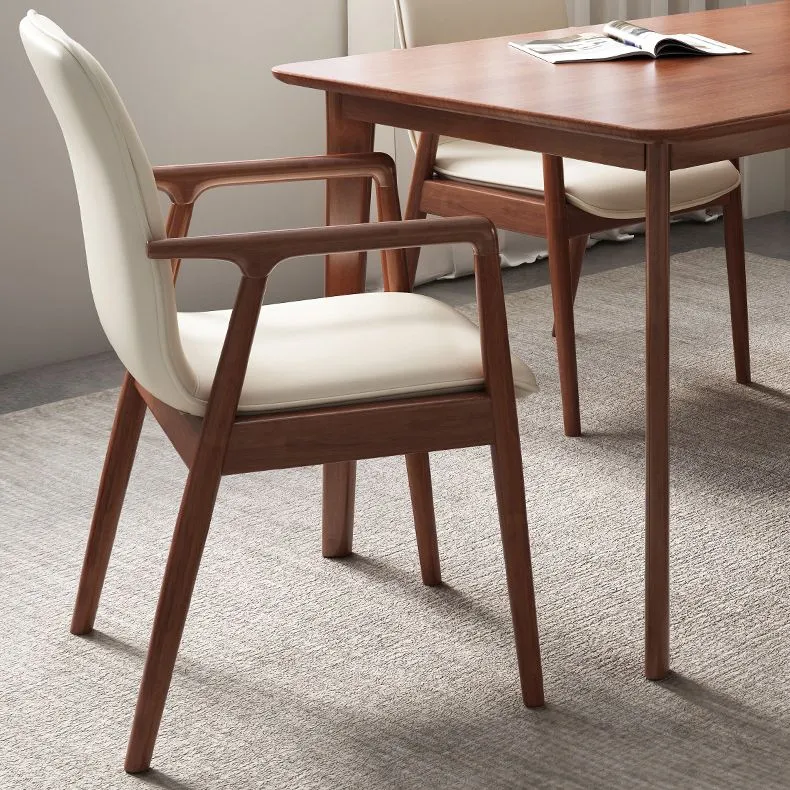 Moderne stijl stoel eetkamerstoelen met houten poten voor keuken Clearhalo
