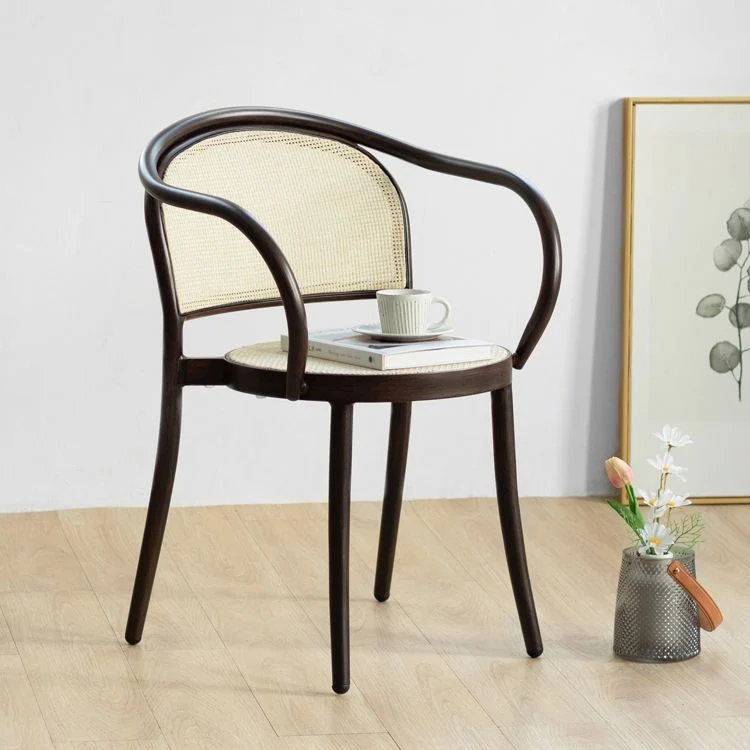 Moderne stijl stoelen stapelbare fauteuil met houten poten voor keuken Clearhalo