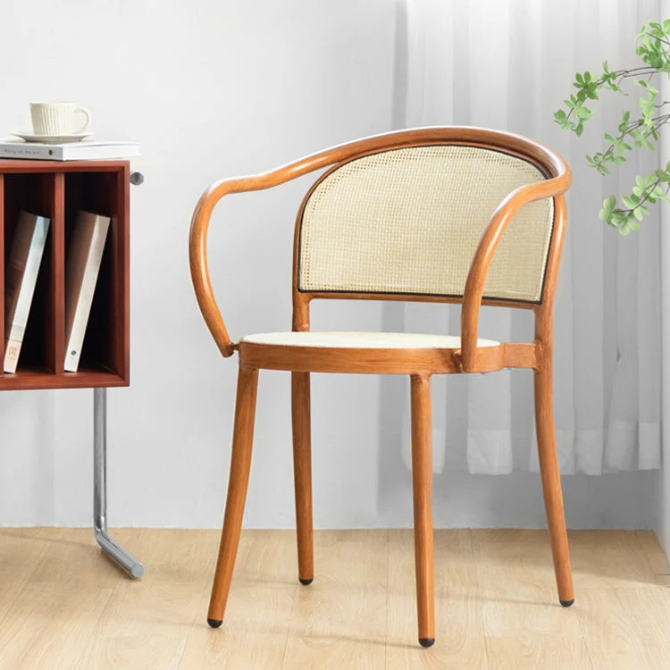 Moderne stijl stoelen stapelbare fauteuil met houten poten voor keuken Clearhalo