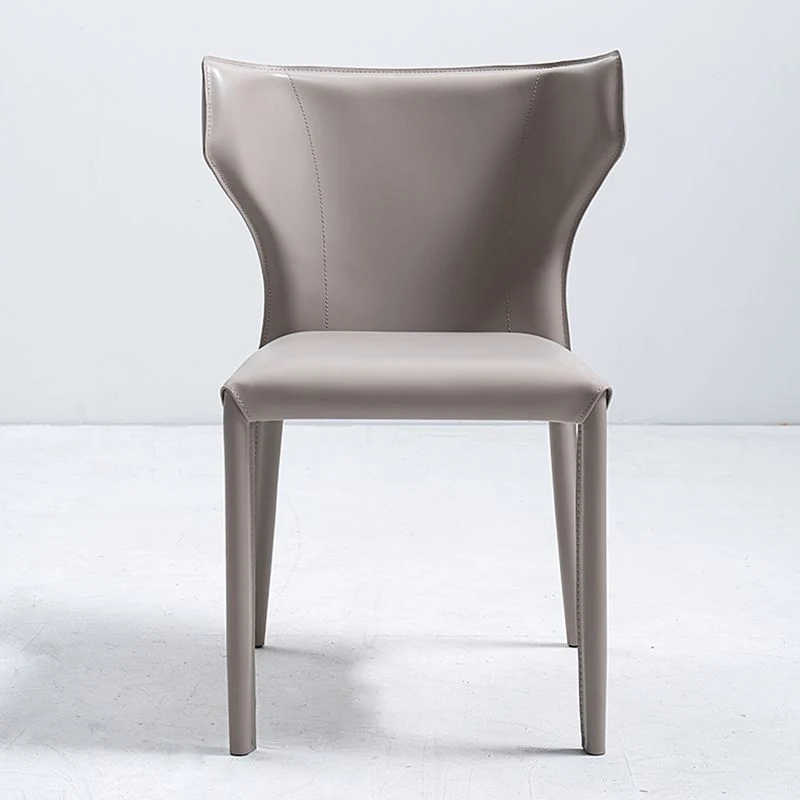 Moderne stijl Wingback eetkamerstoelen kunstleer Home Side Chair Clearhalo