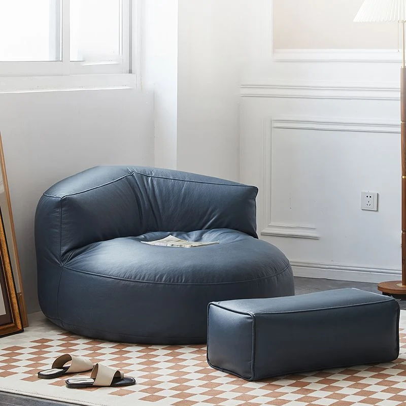 Moderne stoel met vaste rugleuning, effen kleur, kunstleer, armloze stoel Clearhalo