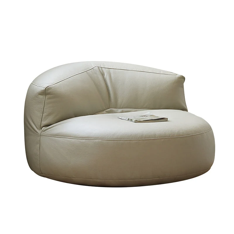 Moderne stoel met vaste rugleuning, effen kleur, kunstleer, armloze stoel Clearhalo