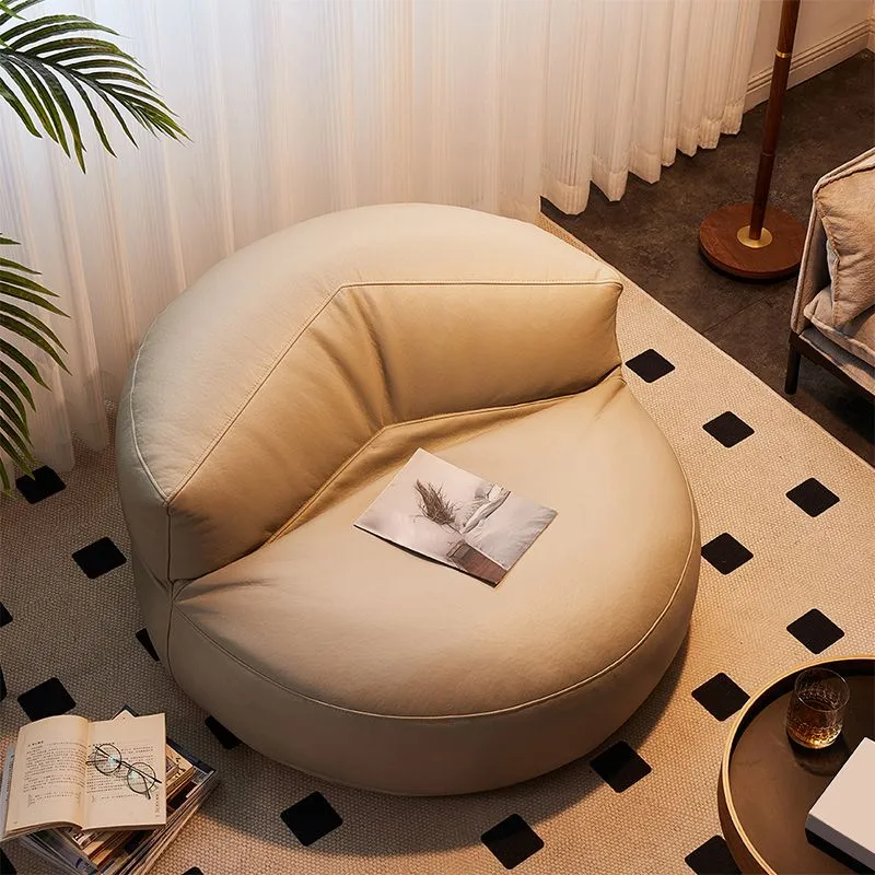 Moderne stoel met vaste rugleuning, effen kleur, kunstleer, armloze stoel Clearhalo