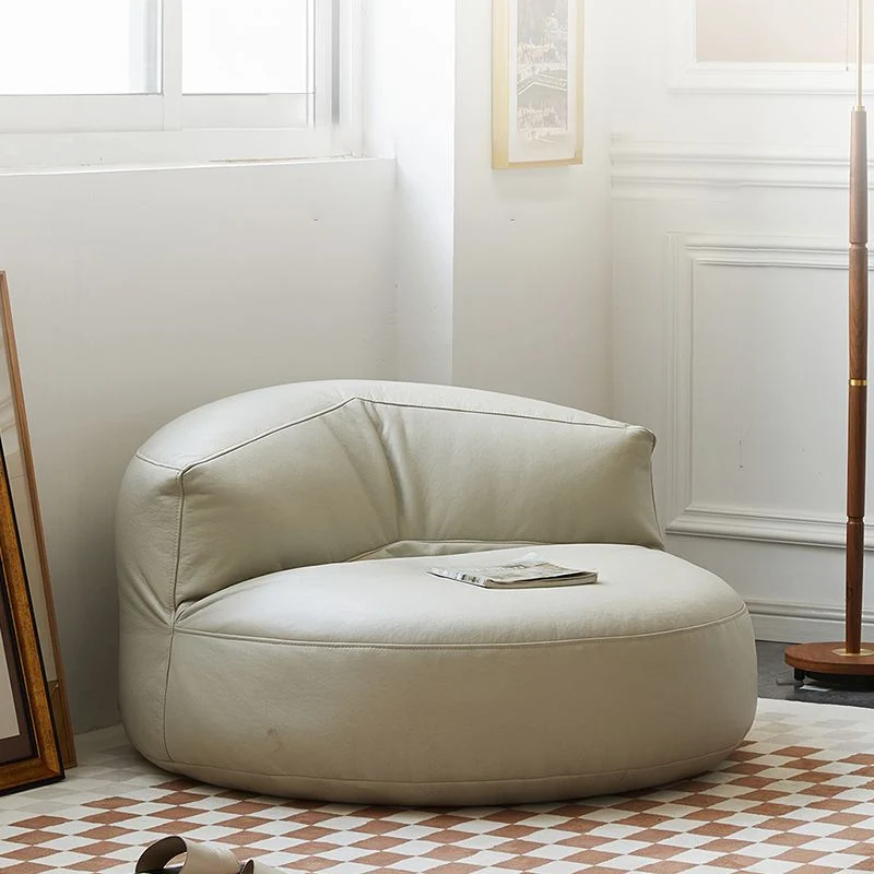 Moderne stoel met vaste rugleuning, effen kleur, kunstleer, armloze stoel Clearhalo