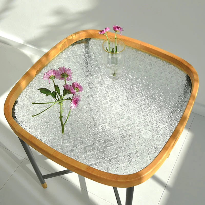 Moderne vierkante hoektafel met kruispoten bijzettafel voor woonkamer Clearhalo