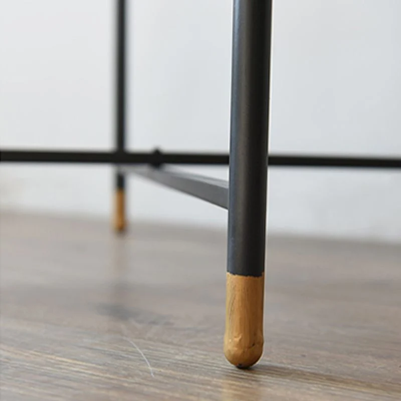 Moderne vierkante hoektafel met kruispoten bijzettafel voor woonkamer Clearhalo