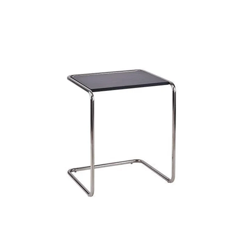 Modernistische hoektafel Houten rechthoekig blad C-basis bijzettafel Clearhalo