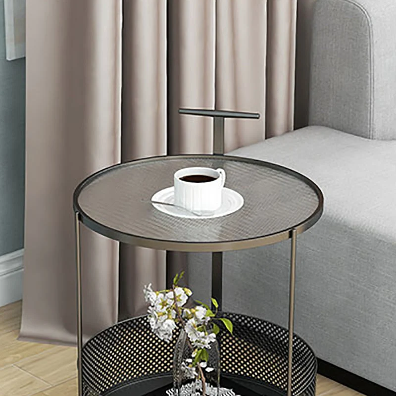 Modernistische ronde bijzettafel met 3 poten en bijzettafel met woonkameraccent Clearhalo