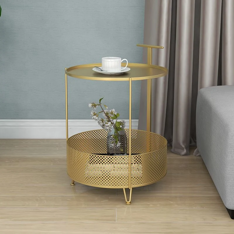 Modernistische ronde bijzettafel met 3 poten en bijzettafel met woonkameraccent Clearhalo