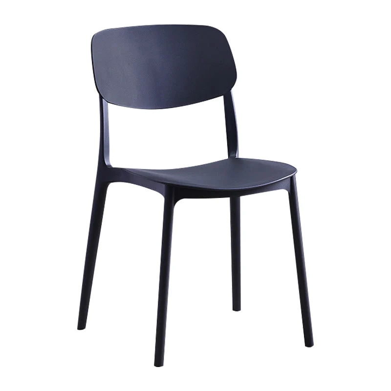 Nordic Glam Style Stoelen Keuken Armloze stoel met plastic poten Clearhalo