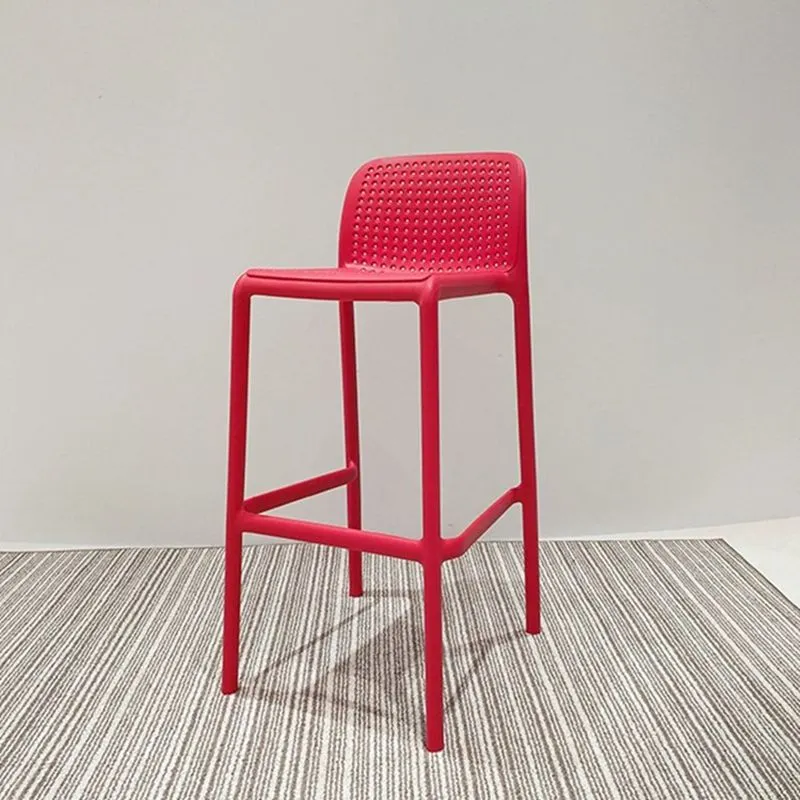 Nordic Macron barkruk kunststof 4-poots barkruk voor woonkamer set van 4 Clearhalo