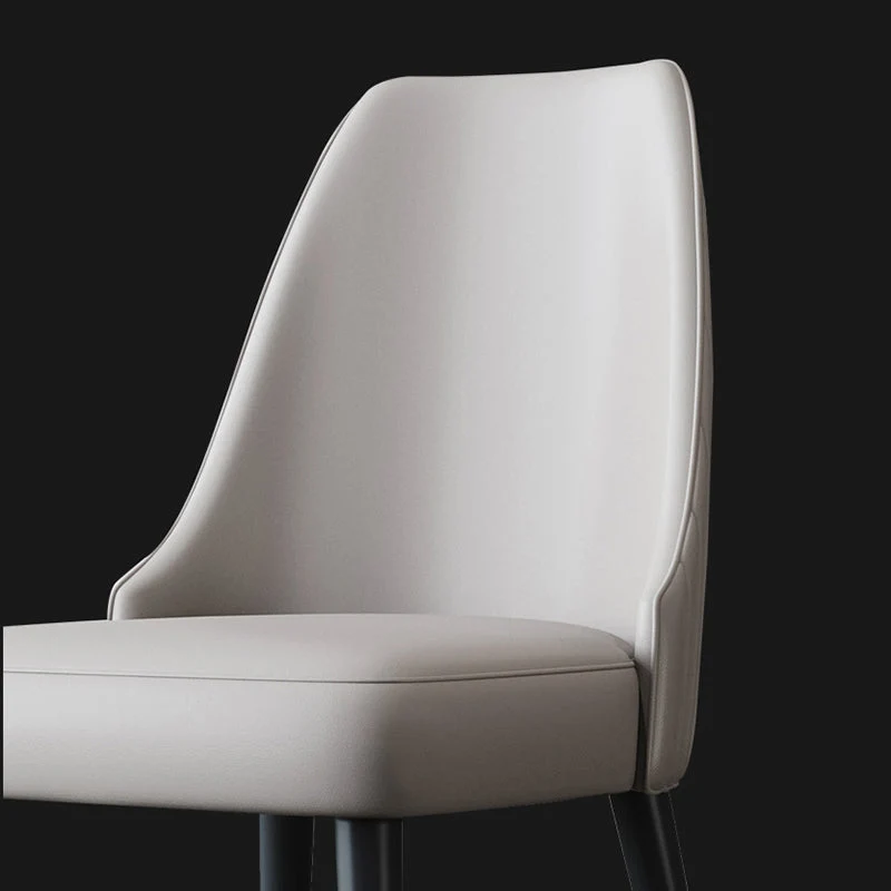 Nordic Metal Side Chair Parsons armloze stoel met zwarte poten Clearhalo