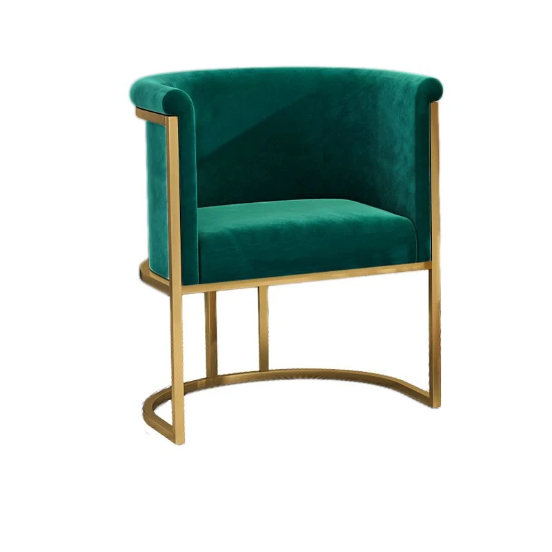 Parsons fauteuil met fluwelen gouden onderstel eetkamerstoel voor eetkamer Clearhalo