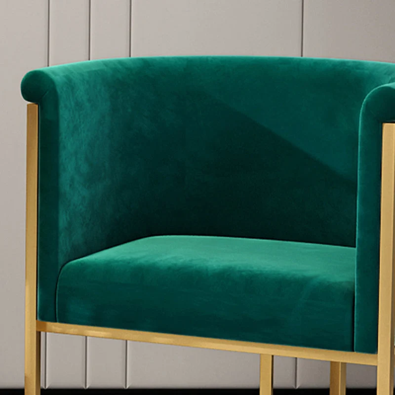 Parsons fauteuil met fluwelen gouden onderstel eetkamerstoel voor eetkamer Clearhalo